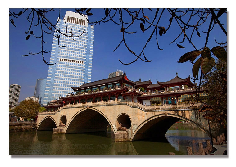 建筑专辑27--5图-2《安顺桥中式建筑与现代建筑（1组）》--支箭-独创用杆撑相机摄于成都.jpg