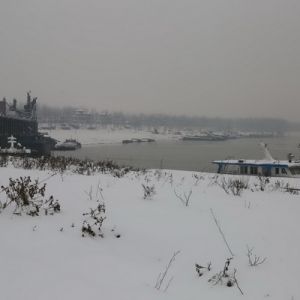 河南淮滨：雪后码头似水墨画让人顿感心旷神怡（组图）