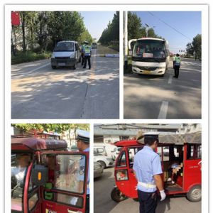 河南淮滨：交辅警中秋节守护平安保畅通（图）