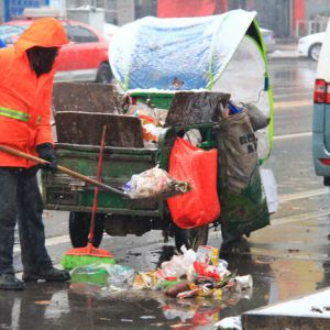 河南淮滨：纷纷扬扬飘下新年第一场雪（组图）
