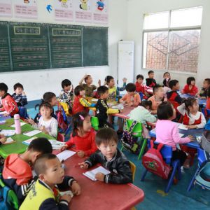 河南淮滨：两河环抱绿意葱葱一村小（组图）