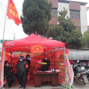 河南淮滨前楼社区后楼居民组战疫魔守护健康（图）