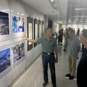 南京大厂街道晓山社区第十一届海棠书画摄影作品展开幕
