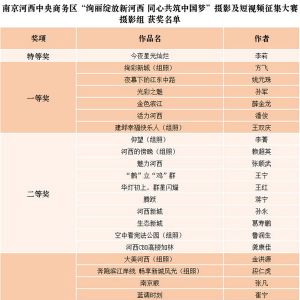 “绚丽绽放新河西 同心共筑中国梦”摄影及短视频征集大赛获奖名单揭晓 ...